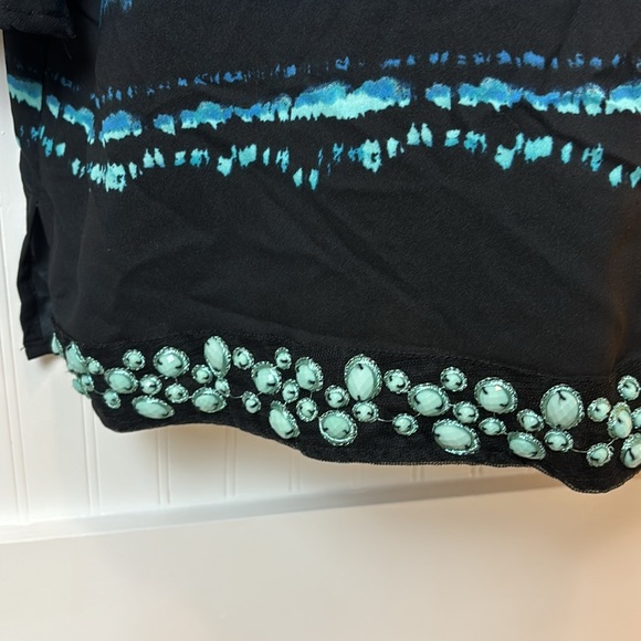 Rafaella Blue Studded Blouse - Picture 5 of 7